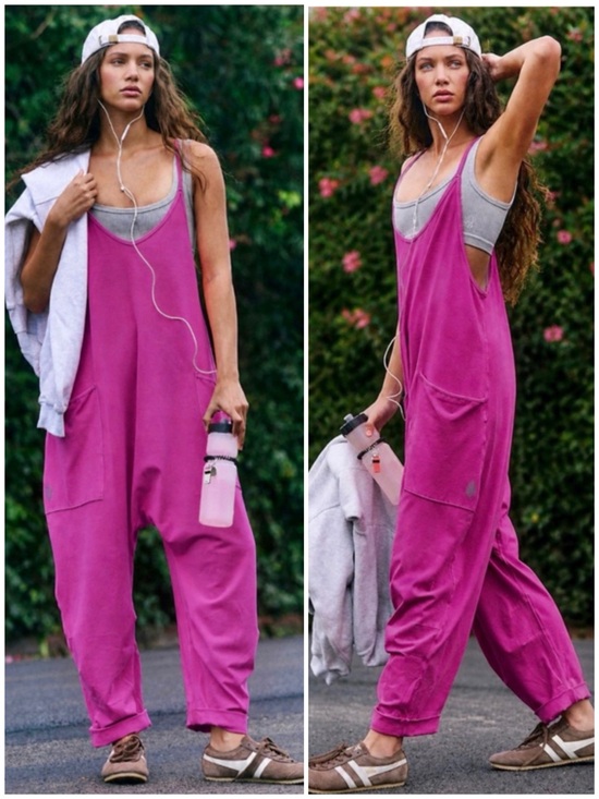 FP Movement by Free People Pants - NEW Free People x FP Movement Hot Shot Onesie in Magenta